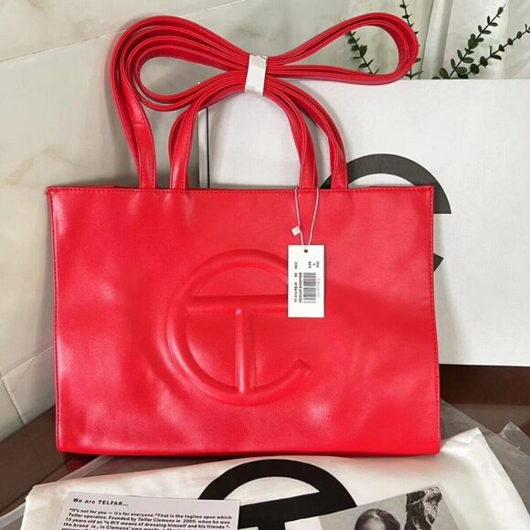 Telfar-Medium Shopping Bag -Red